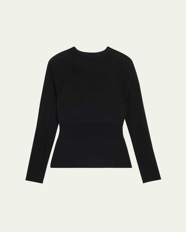 Long-Sleeve Mock-Neck Top